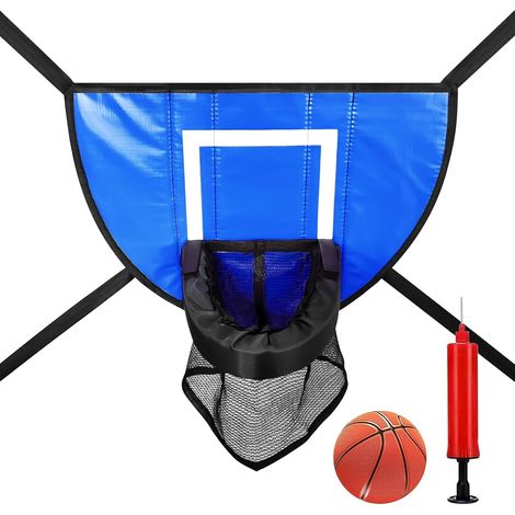 Aro de baloncesto para trampolín, mini aro de baloncesto universal, aro de trampolín desmontable con 1 mini balón de baloncesto, accesorios para trampolín para niños y adultos, para interiores y (1/5)