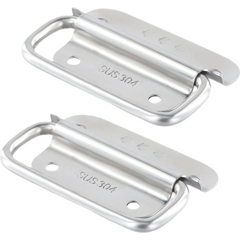 CSPARKV 2 manijas plegables, manijas de acero inoxidable, manija de tirador de puerta de metal, manija de caja, manijas de cajón plegables para caja de herramientas