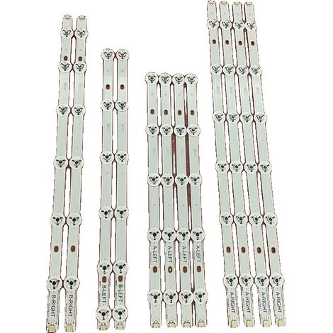 Tira de LED, material de aluminio, 930 mm de longitud, configuración de 11 LED, compatible con la serie TX-48CX350, juego completo de 8 piezas. (1/5)
