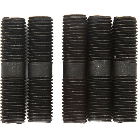 Lot de 20 goujons métriques M10-1,25 double filetage pour collecteur d'admission, vis prolongées auto, kit de boulons