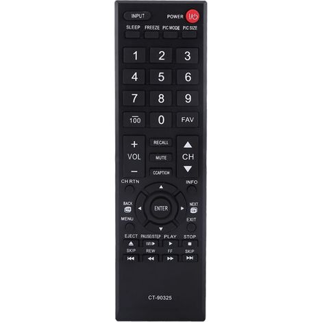 CT-90325 tragbare Universalfernbedienung für Toshiba LCD Smart-TVs, modernes und elegantes Design in Schwarz. (1/5)