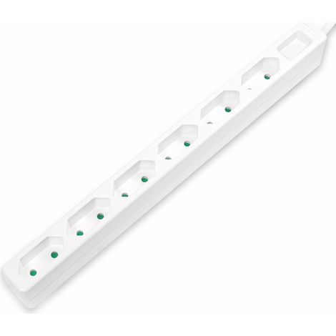 LogiLink Slim Mehrfachsteckdose 6 Anschlüsse 1,5 m Weiß (1/2)