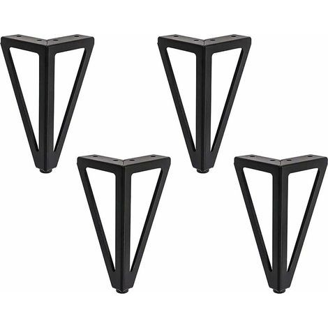 4-teiliges Set Schwarze DIY-Tischbeine, Schrankbeine, Stuhlbeine, Schrankbeine, Sofabeine