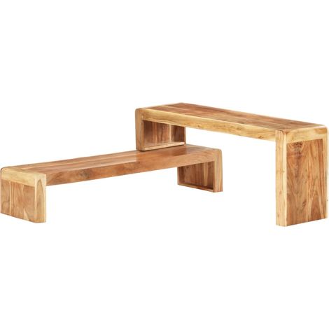 Maison Exclusive - 2-tlg. TV-Schrank Massivholz Akazie