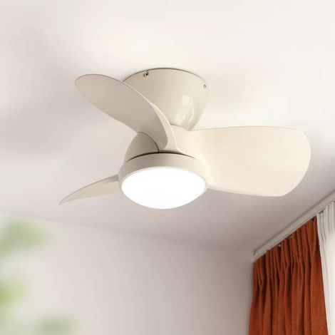 Ventilateur Plafonnier LED avec Éclairage, 61 cm, 25W, 3 Pales, Ventilateur de Plafond Extra Plat avec Télécommande, Luminaire Ventilateur Moderne pour Salon, Chambre et Bureau (1/5)