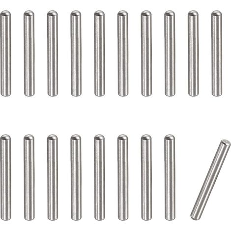 1.5x10mm Dowel Pins, 20pcs 304 Stainless Steel Round Flat Head Chamfered End Dowel Wood Bunk Bed Shelf Pegs Support Shelves Tie Elements (1/5)