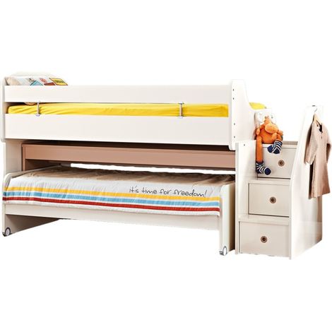 Cama midi con escritorio blanca 90x200/90x190cm (1/5)