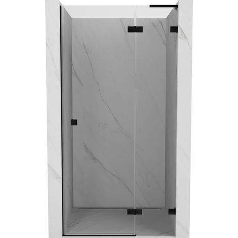 Mexen Lunar L porte de douche pivotante droite 120 cm, transparent, noir - 834L-120-000-70-00-P (1/5)