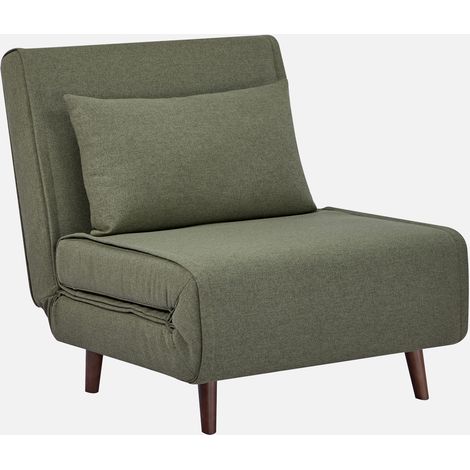 Silla convertible en cama tela base madera, 1 plaza (1/5)