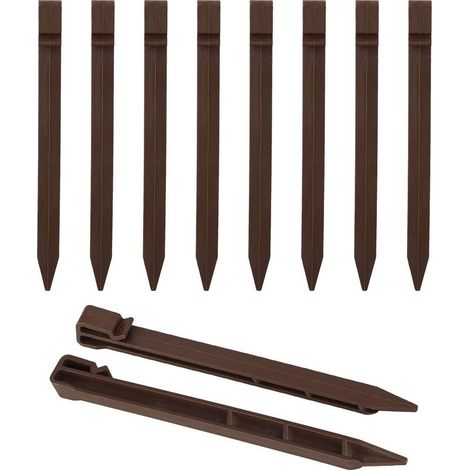 20er-Pack Kunststoff-Erdanker, 24 cm – Gartenanker – Bodenanker – Befestigungspfähle für Beeteinfassungen, Terrasse, Zelt (1/5)