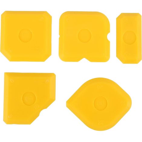 5 Pièces Ensemble D'Outil Pour Grattoir Jointoiement Dissolvant Coulis Truelle Spatule Lissage Joints Silicone (1/5)