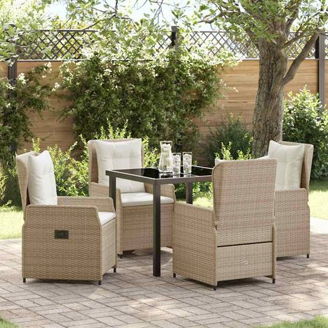 Ensemble de salle à manger pour jardin 5 pcs-Salon de jardin polyrotin 858760 (1/5)