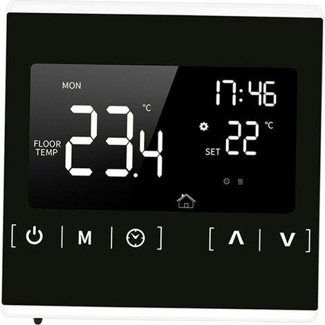 Green Mobility-Thermostat de chauffage par le sol electrique a ecran tactile AC85250V regulateur de temperature MH1822D, blanblan (1/5)
