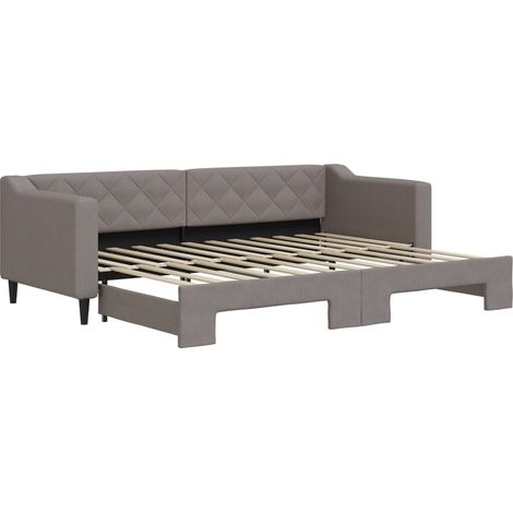 Maison Exclusive - Divano Letto con Letto Estraibile Tortora 80x200 cm Tessuto