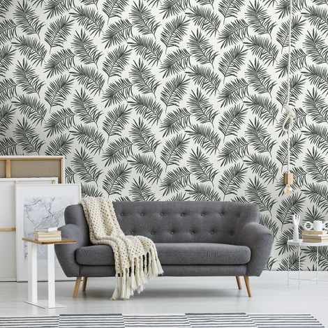 Papier peint intissé Scandi Palmier 1005 x 52cm Vert