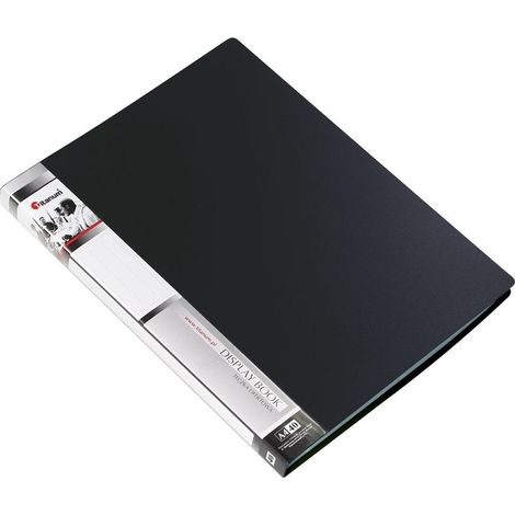 Cartella di presentazione A4 con 40 tasche, colore nero