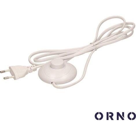 Cable de conexión con interruptor de pedal b/u Euro 2m blanco OR-AE-1395/W