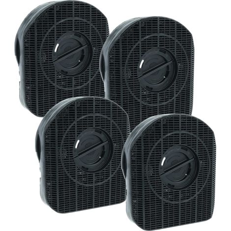 vhbw 4x filtro de carbón activado compatible con AEG HL7275-M/GB, HL7275, DK1190M, DL7275-M9, DK1160-M, DK1190-M, CH600K/GB, HL7275-M campanas cocina