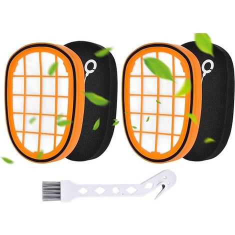 Lot de 2 filtres en mousse pour aspirateurs Philips SpeedPro Max Aqua séries 7000 et 8000, compatibles FC5005/01, CP1100/01 et CP0663/01, avec brosse de nettoyage (1/5)