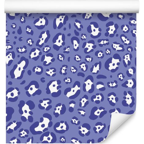 Blaue und violette Ledertapete, blau und weiß, 50 x 1000 cm (1/5)