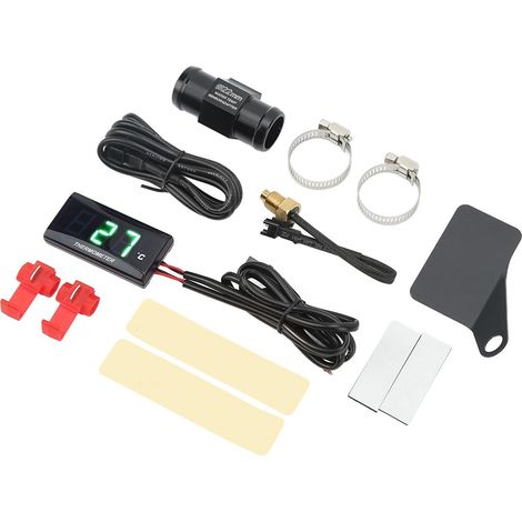 Jauge de Température d'eau de Moto, Compteur de Température d'eau de Moto Thermomètre d'eau de, X 1,14 X 0,51 Pouces avec Adaptateur de Capteur de 22 Mm pour la (1/4)