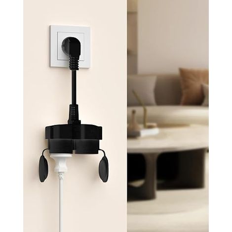 Rallonge Electrique 2 Prises Schuko: 16A Rallonge Double Prise Schuko IP44 Cable D'extension Schuko Maison Bureau Intérieur ou Extérieur (1/3)