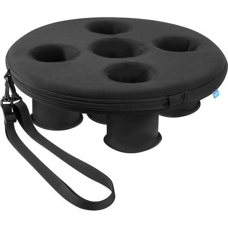 Porte-gobelet flottant pour piscine, plateau flottant à 5 trous, idéal pour les fêtes à la piscine, la plage, le spa et le jacuzzi. (1/5)