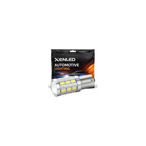 Ampoule 21 LED SG - P21W - BA15S 5500K - Blanc - 12V haute puissance avec lentille (1/5)