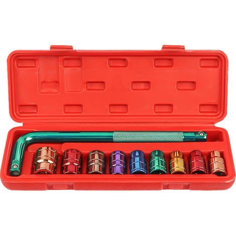 Kit d'accessoires professionnels d'adaptateurs, Set de douilles clés en forme de L, 10 pièces (1/5)