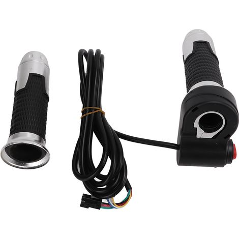 Poignée d'accélérateur vélo électrique 12V-99V, 3 vitesses sans écran, couleur argentée - paire (1/5)
