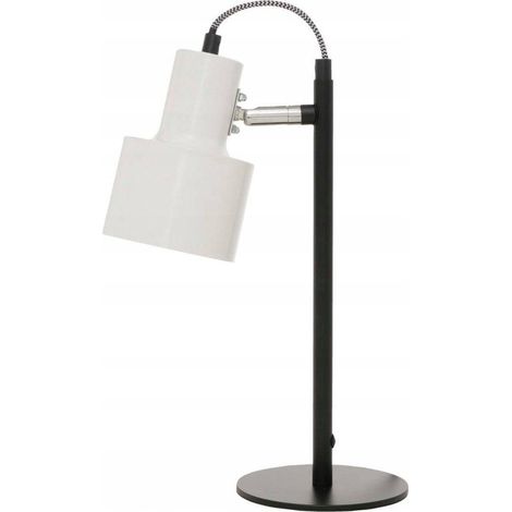 Boltze Lampada da tavolo classica bianca e nera 36 cm