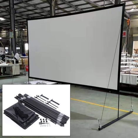 Senderpick – Écran de projection portable 150 pouces – 16:9 lavable – Installation rapide – Matériau PVC haute luminosité – Pour home cinéma et présentations