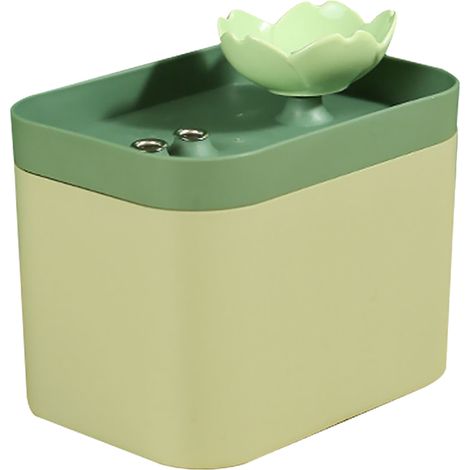 Distributeur d'eau pour animaux de compagnie, flux de circulation automatique, fontaine silencieuse pour chats et chiens, Interface USB, vert (1/5)