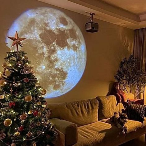 Projecteur Terre Lunaire, Lumière de fond pour diffusion en direct, Veilleuse d'ambiance créative pour la photographie de chambre à coucher (Édition Lunaire) (1/5)