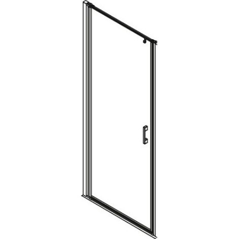 Kermi LIGA Pendeltür 1WR 1050 x 2000mm  silber mattglanz ESG klar