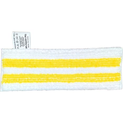 Accessoires pour nettoyeur vapeur Meixin Karcher : Balai métallique, grattoir pour Karcher SC1-5-4, chiffon en flanelle bouclée à doubles rayures jaunes (1 pièce)
