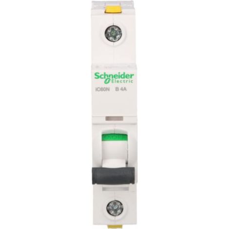 Disyuntor 1P B 4A 6kA AC iC60N-B4 Acti9 A9F03104