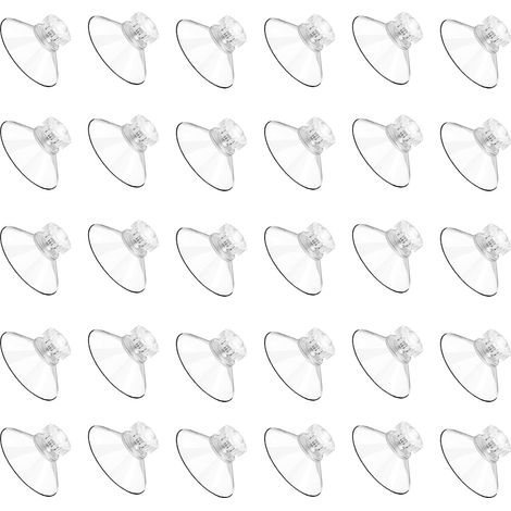 Ventouse - 40 mm - Filetée avec écrou moleté - Pour surfaces lisses vitre miroir métal - Lot de 30 (1/5)