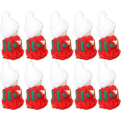10 poupées miniatures pour maisons de poupées, poupées humaines miniatures, accessoires de décoration de Noël. (1/5)