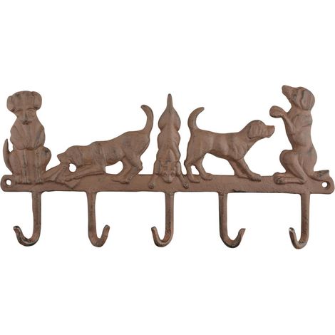 Esschert Design Garderobenhaken 5 Hunde