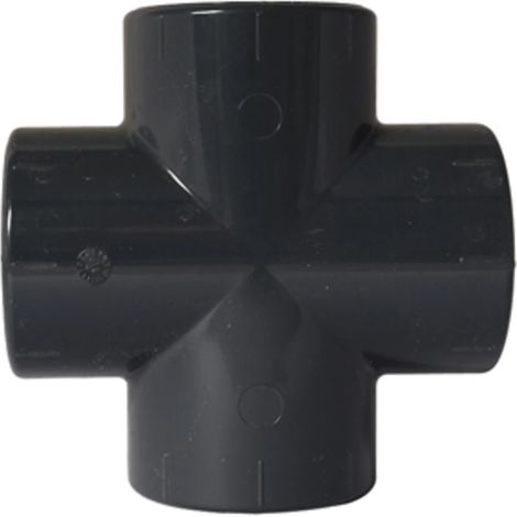 Croix PVC 50 mm 4 x manchon adhésif, 16 bars