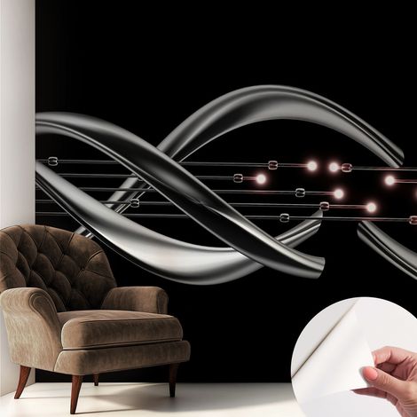 Papier peint adhésif décoratif avec colle pour salon chambre à coucher et bureau Design moderne et facile à poser Motif tressé 250x250 cm (1/5)