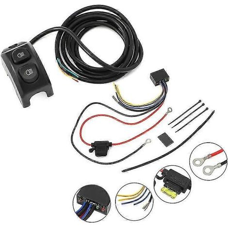 Für BMW R1200GS, R1250GS, F850GS, F750GS, Adventure LC Motorrad – Schwarzes Relais-Set