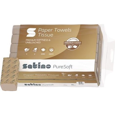 Toalla de papel Satino PureSoft 277540 2 capas suave beige L.aprox.230 mmxAn.aprox.240mm Kr (1/2)
