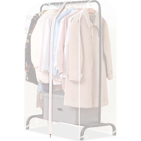 Housse Vetement Penderie Anti Mite Translucide 110cm, Housses de Vêtements avec Zip, Housse Rangement Vetement Penderie pour Résistant à l'Humidité de La Poussière, Penderie Non Inclus (1/5)