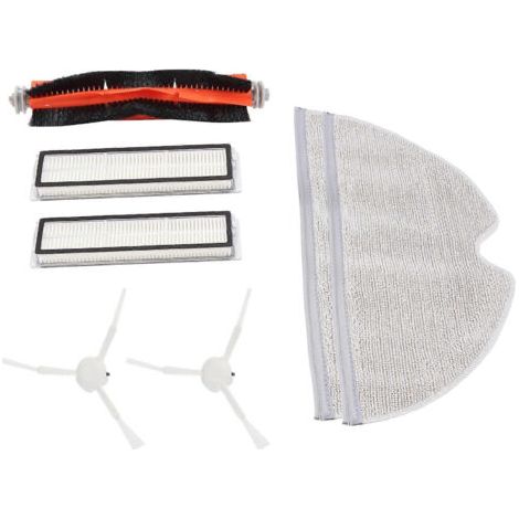 NALOOKAMIC Accessoires pour aspirateur robot Dreame L10 Pro D9 : brosse principale, brosse latérale, filtre HEPA et chiffon de nettoyage (1/4)