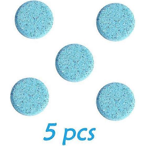 Pastilles effervescentes nettoyantes pour pare-brise, outils de nettoyage pour essuie-glaces, accessoires de nettoyage pour vitres de voiture et maison (lot de 5). (1/5)