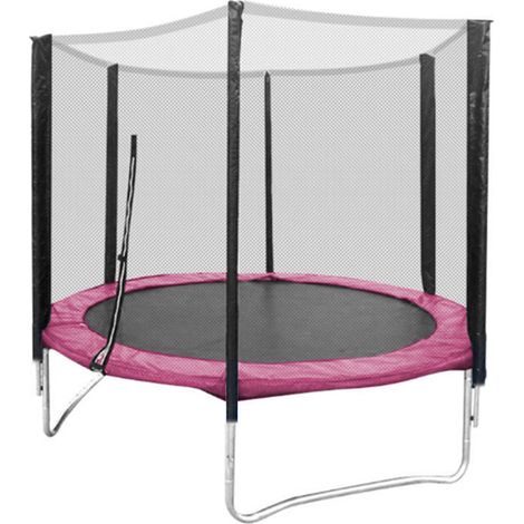 Cama elástica jardín Cama Elástica Infantil Ø183 cm con Red y Almohadillas de Seguridad, Trampolín para jardín Marco de Acero, Fitness (1/5)