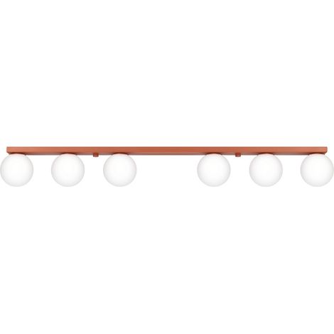 Sollux Yoli Barre de spots de plafond rouge ocre 6x G9 (1/5)