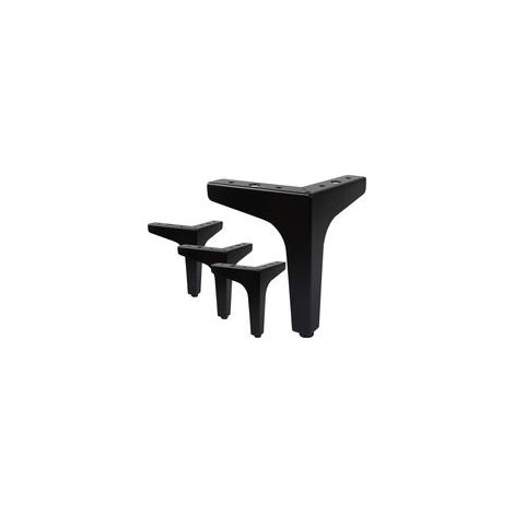 JSSEVN- Lot de 4 Pieds de Meubles Charge Jusqu'à 600 KG,Pied de Table Modernes en Métal en Forme de Triangle,Pied Meuble épingle pour Placard,Canapé,avec 4 Protège Pieds,Noir (15cm) (1/5)